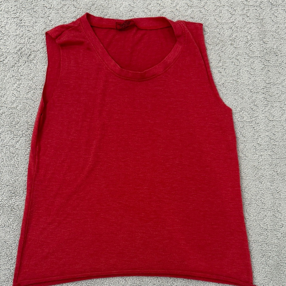 Sleeveless Red Top